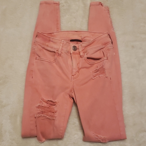 AMERICAN EAGLE Jegging Distressed Jeans sz 00